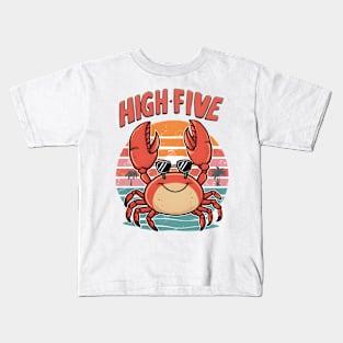 Crab-tastic High-Five Kids T-Shirt